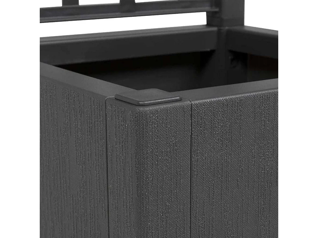 Cache-pot de jardin | Jardinière Anthracite 36 x 36 x 140 cm Polypropylène