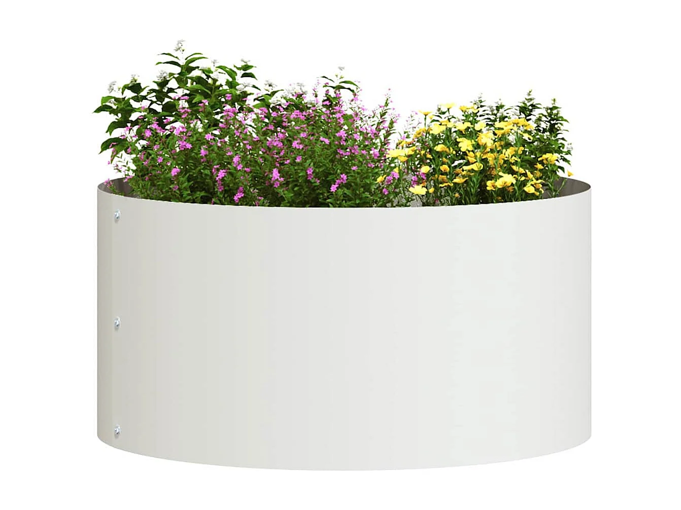 Maceta para Jardín | Jardinera | Macetero Blanco 40 x 40 x 20 cm Acero