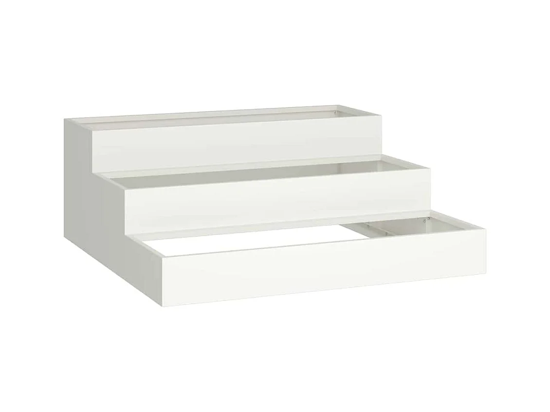 Maceta para Jardín | Jardinera | Macetero Blanco 90 x 90 x 35 cm Acero