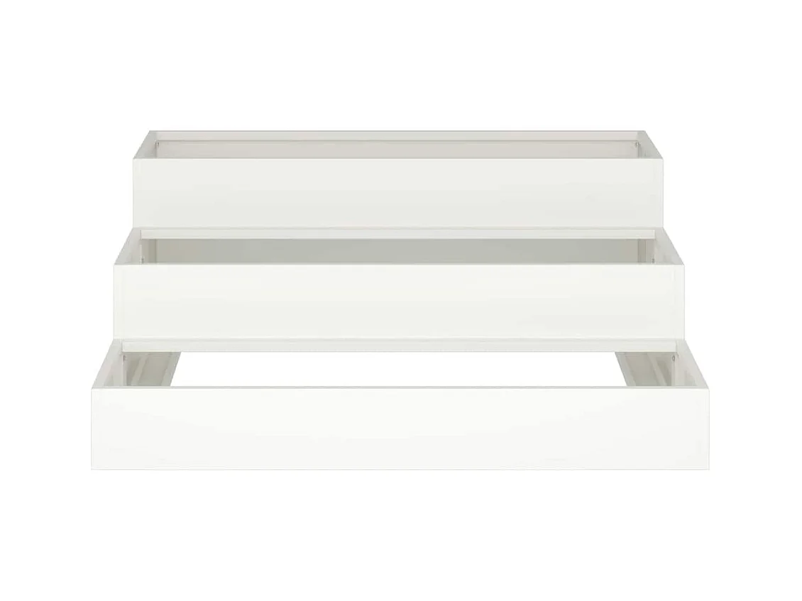 Maceta para Jardín | Jardinera | Macetero Blanco 90 x 90 x 35 cm Acero