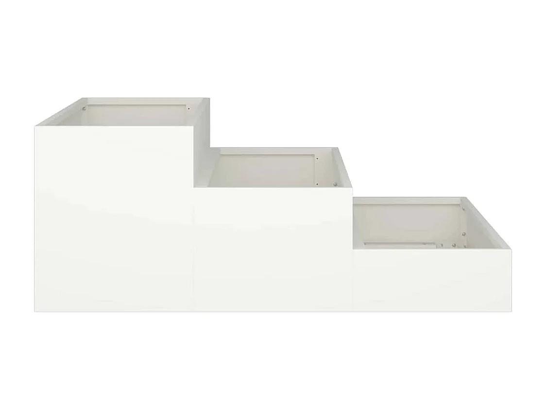 Maceta para Jardín | Jardinera | Macetero Blanco 90 x 90 x 35 cm Acero