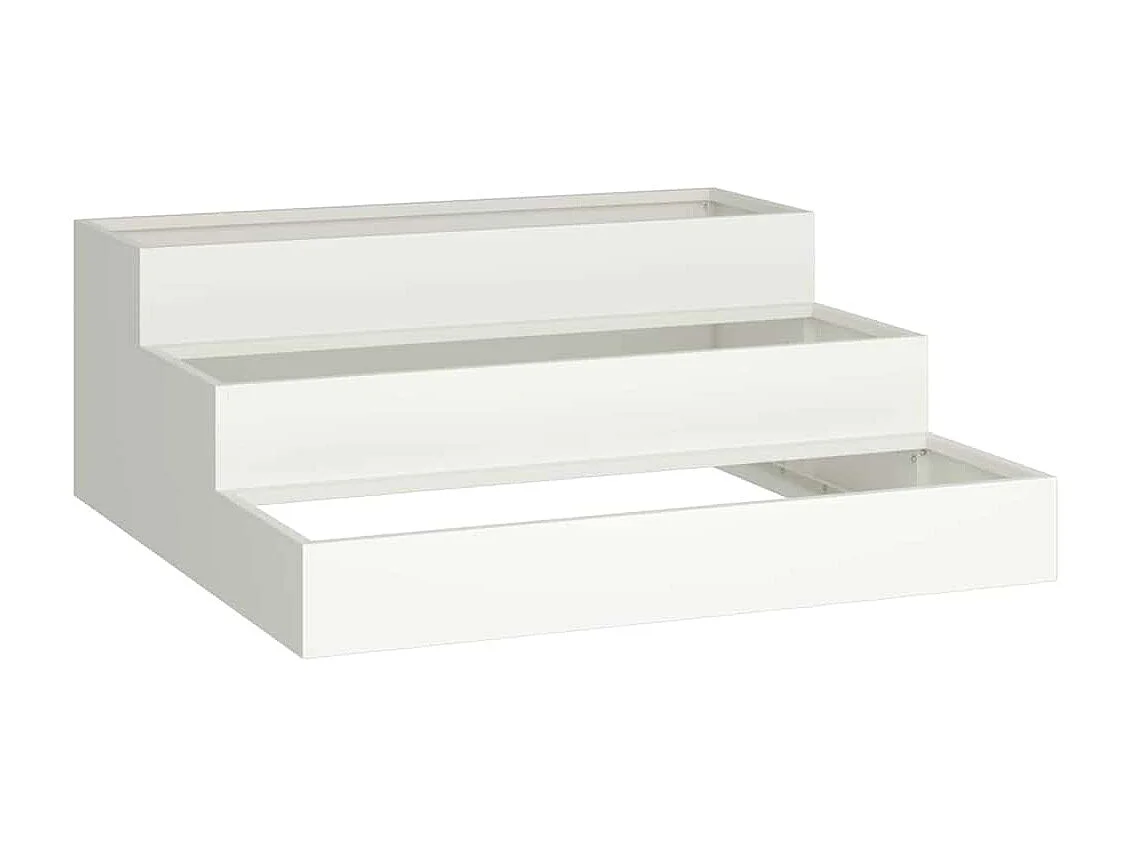 Maceta para Jardín | Jardinera | Macetero Blanco 90 x 90 x 35 cm Acero