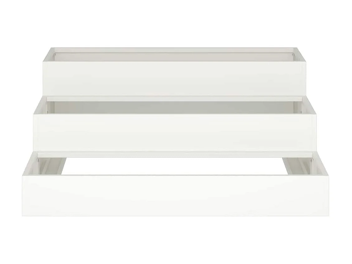 Maceta para Jardín | Jardinera | Macetero Blanco 90 x 90 x 35 cm Acero