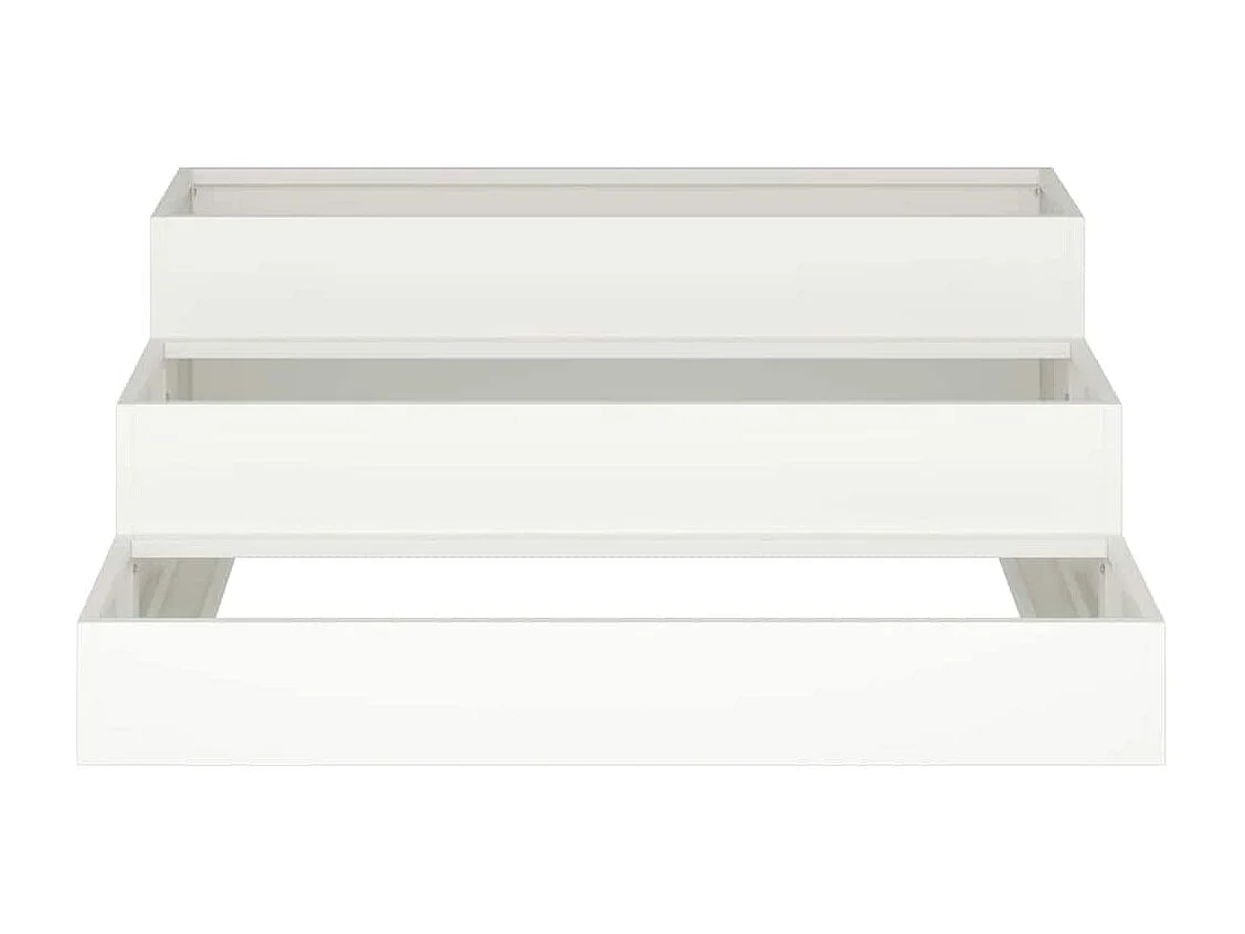 Maceta para Jardín | Jardinera | Macetero Blanco 90 x 90 x 35 cm Acero