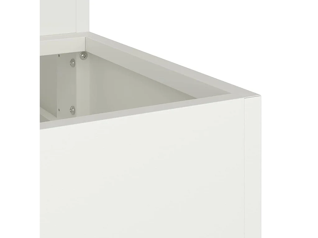 Maceta para Jardín | Jardinera | Macetero Blanco 90 x 90 x 35 cm Acero