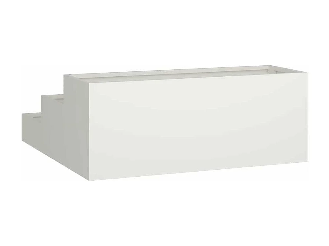Maceta para Jardín | Jardinera | Macetero Blanco 90 x 90 x 35 cm Acero