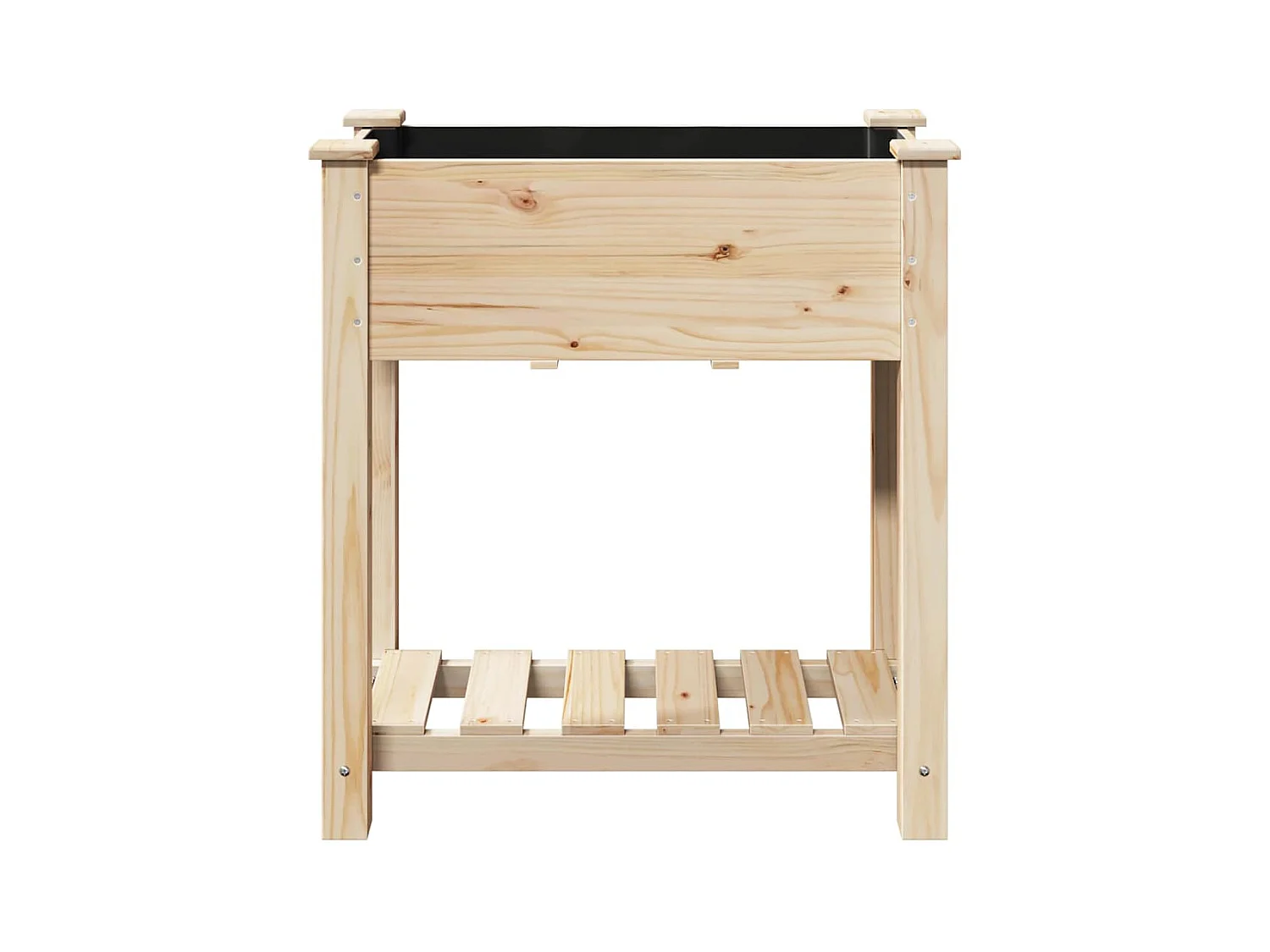 Maceta para Jardín | Jardinera | Macetero con estante Beige 71 x 37 x 76.5 cm