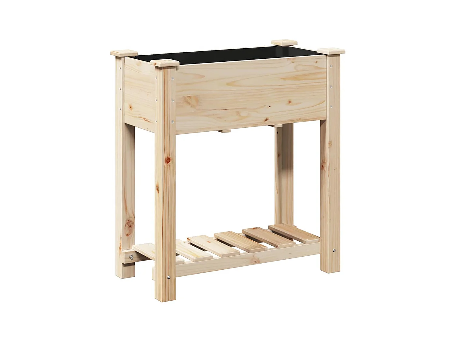 Maceta para Jardín | Jardinera | Macetero con estante Beige 71 x 37 x 76.5 cm