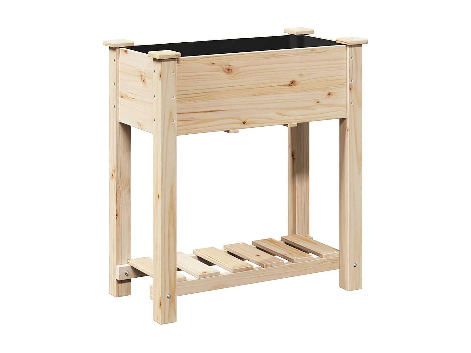 Maceta para Jardín | Jardinera | Macetero con estante Beige 71 x 37 x 76.5 cm