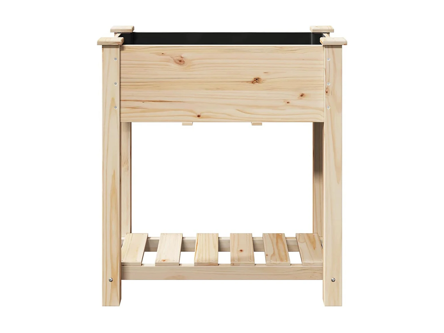 Maceta para Jardín | Jardinera | Macetero con estante Beige 71 x 37 x 76.5 cm