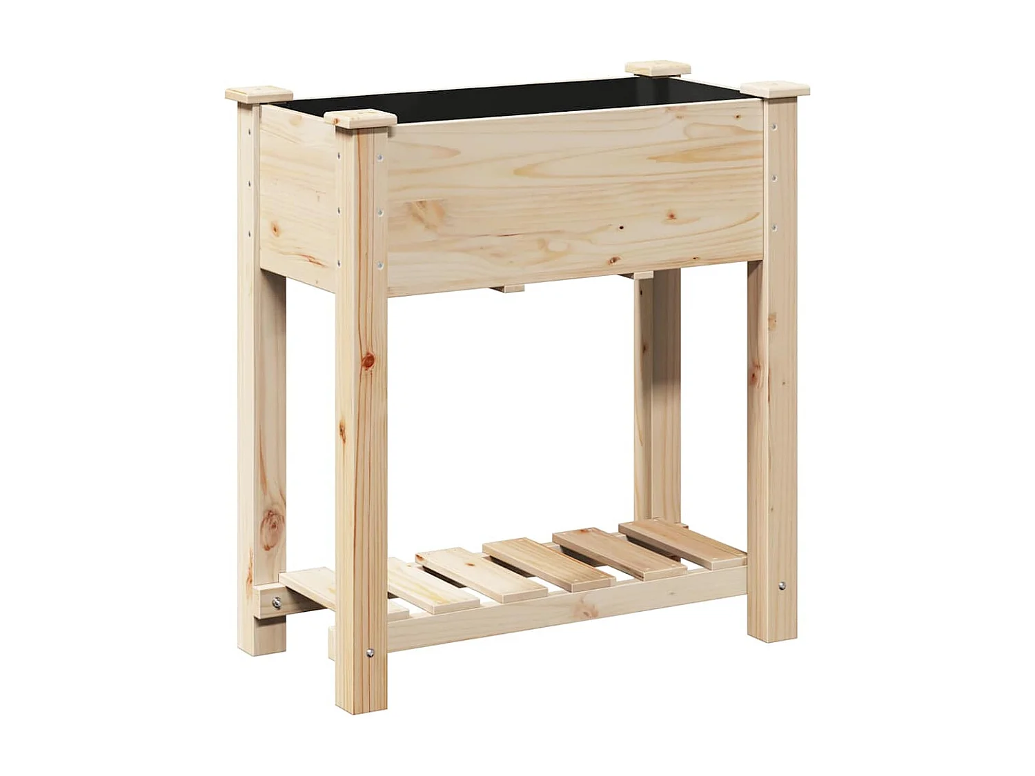 Maceta para Jardín | Jardinera | Macetero con estante Beige 71 x 37 x 76.5 cm