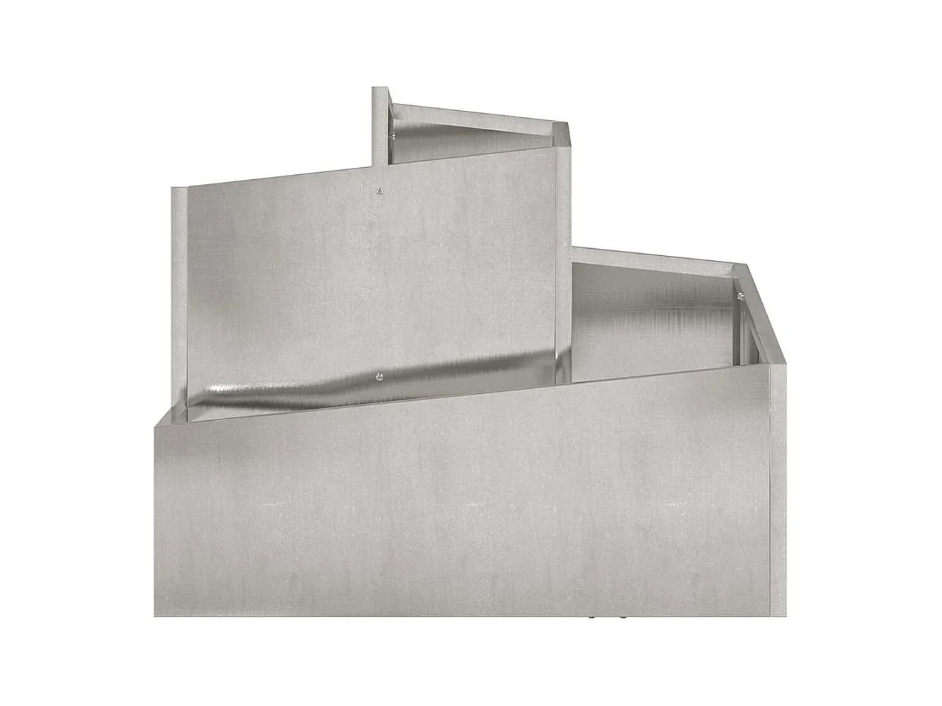 Maceta para Jardín | Jardinera | Macetero Plateado 60 x 60 x 50 cm Acero inoxidable