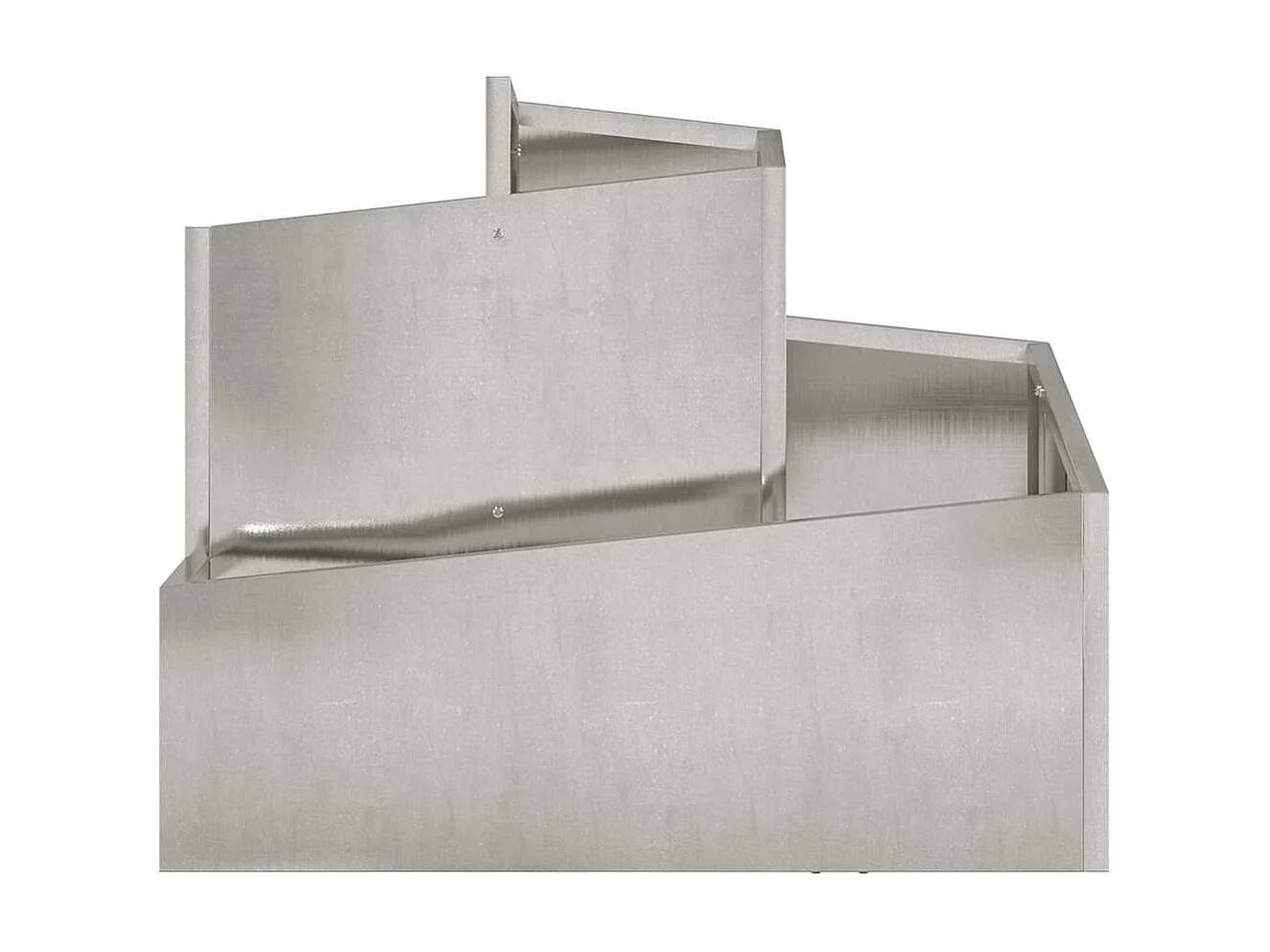 Cache-pot de jardin | Jardinière Argent 60 x 60 x 50 cm Acier inoxydable