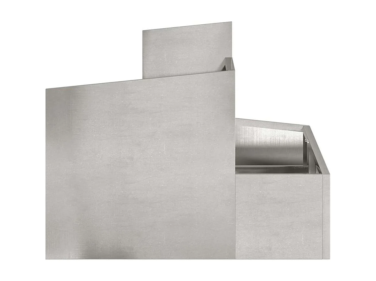 Cache-pot de jardin | Jardinière Argent 60 x 60 x 50 cm Acier inoxydable