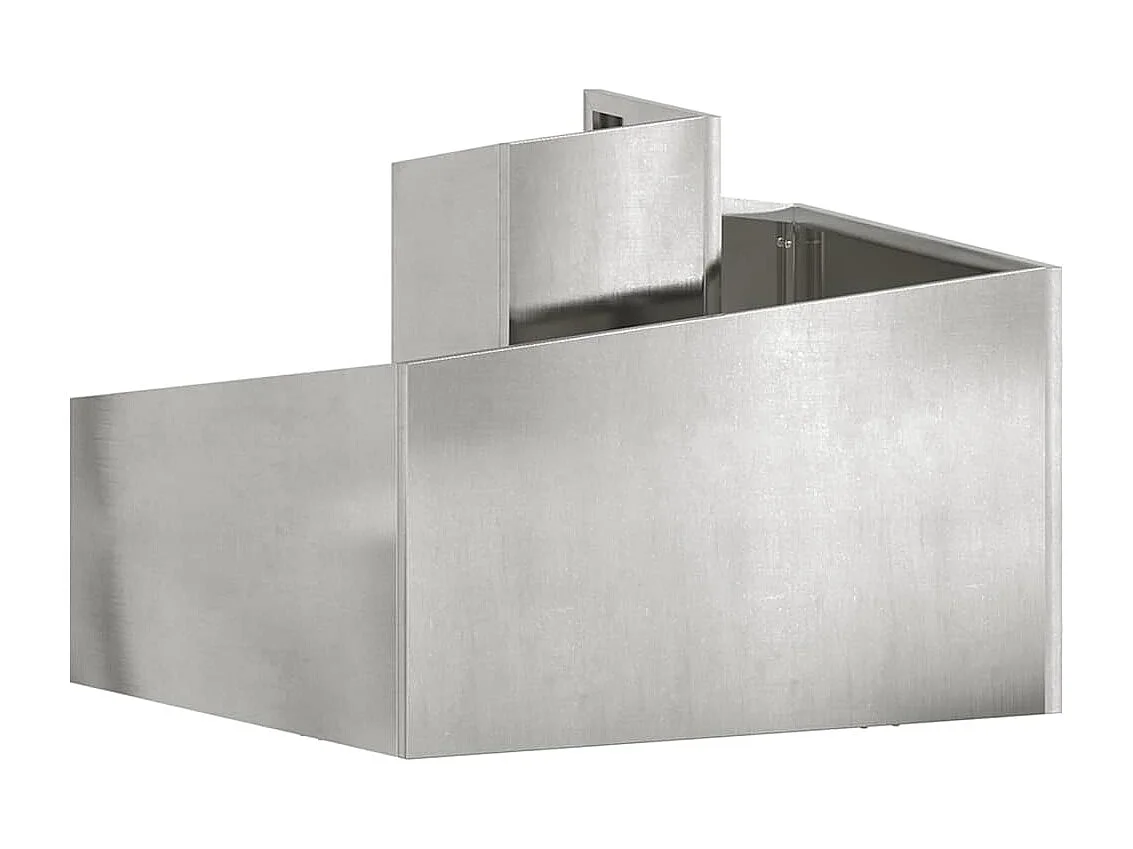 Cache-pot de jardin | Jardinière Argent 60 x 60 x 50 cm Acier inoxydable