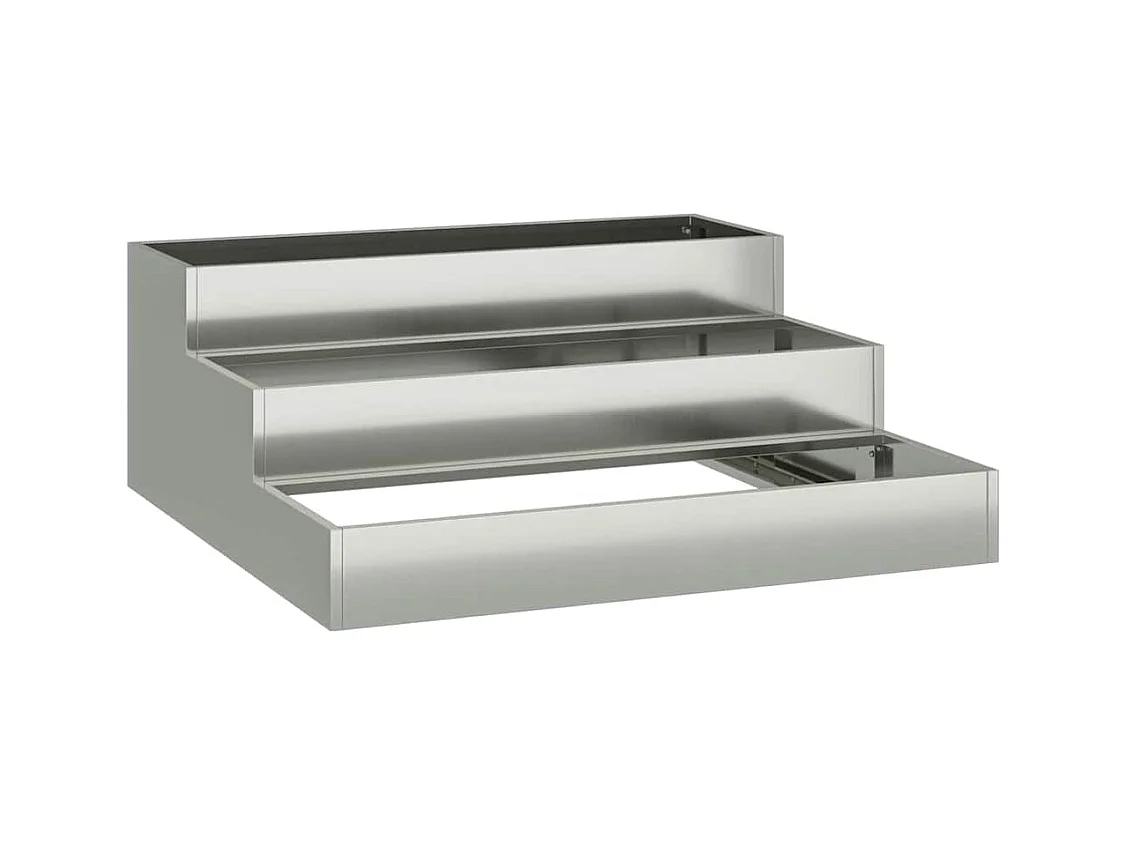 Cache-pot de jardin | Jardinière Argent 90 x 90 x 35 cm Acier galvanisé