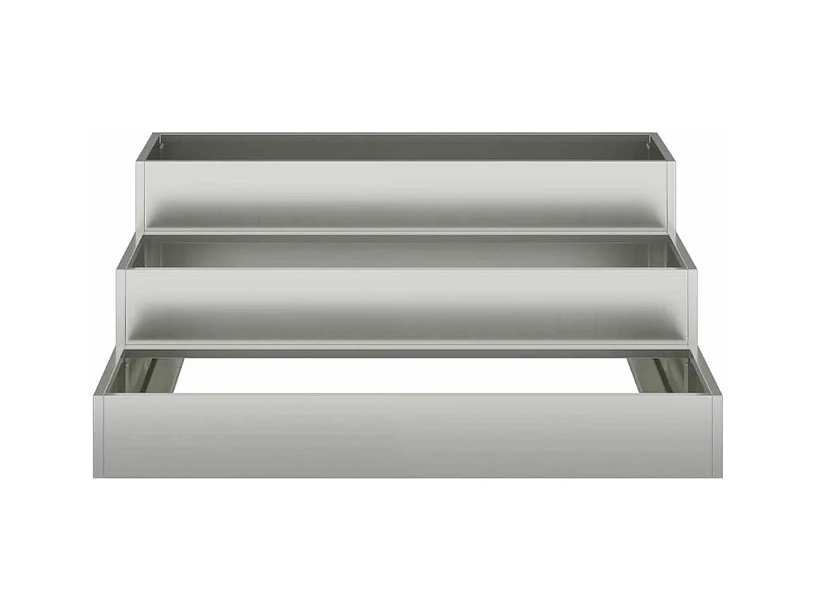 Cache-pot de jardin | Jardinière Argent 90 x 90 x 35 cm Acier galvanisé