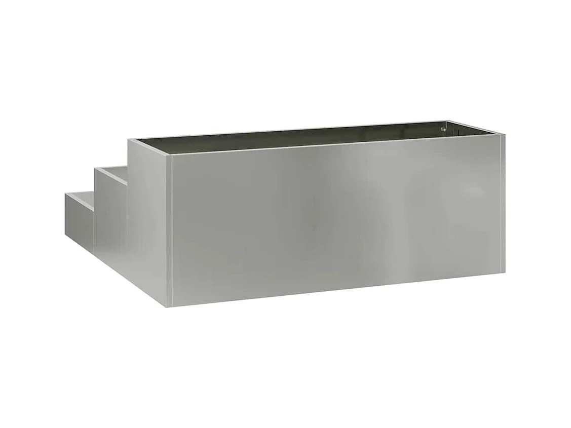 Cache-pot de jardin | Jardinière Argent 90 x 90 x 35 cm Acier galvanisé