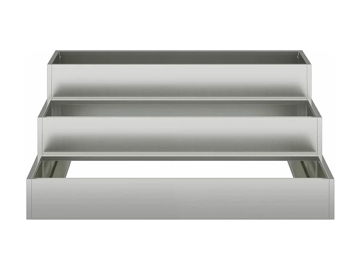 Cache-pot de jardin | Jardinière Argent 90 x 90 x 35 cm Acier galvanisé