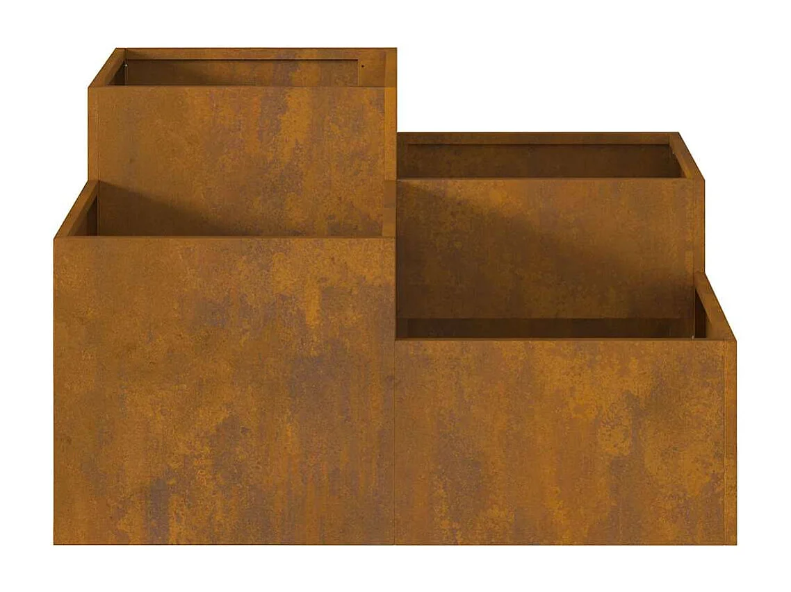 Cache-pot de jardin | Jardinière Rouillé 100 x 100 x 48 cm