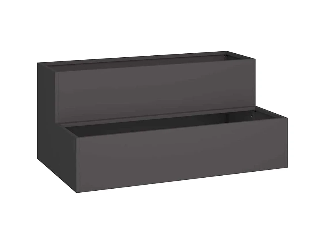 Cache-pot de jardin | Jardinière Noir 100 x 60 x 45 cm Acier