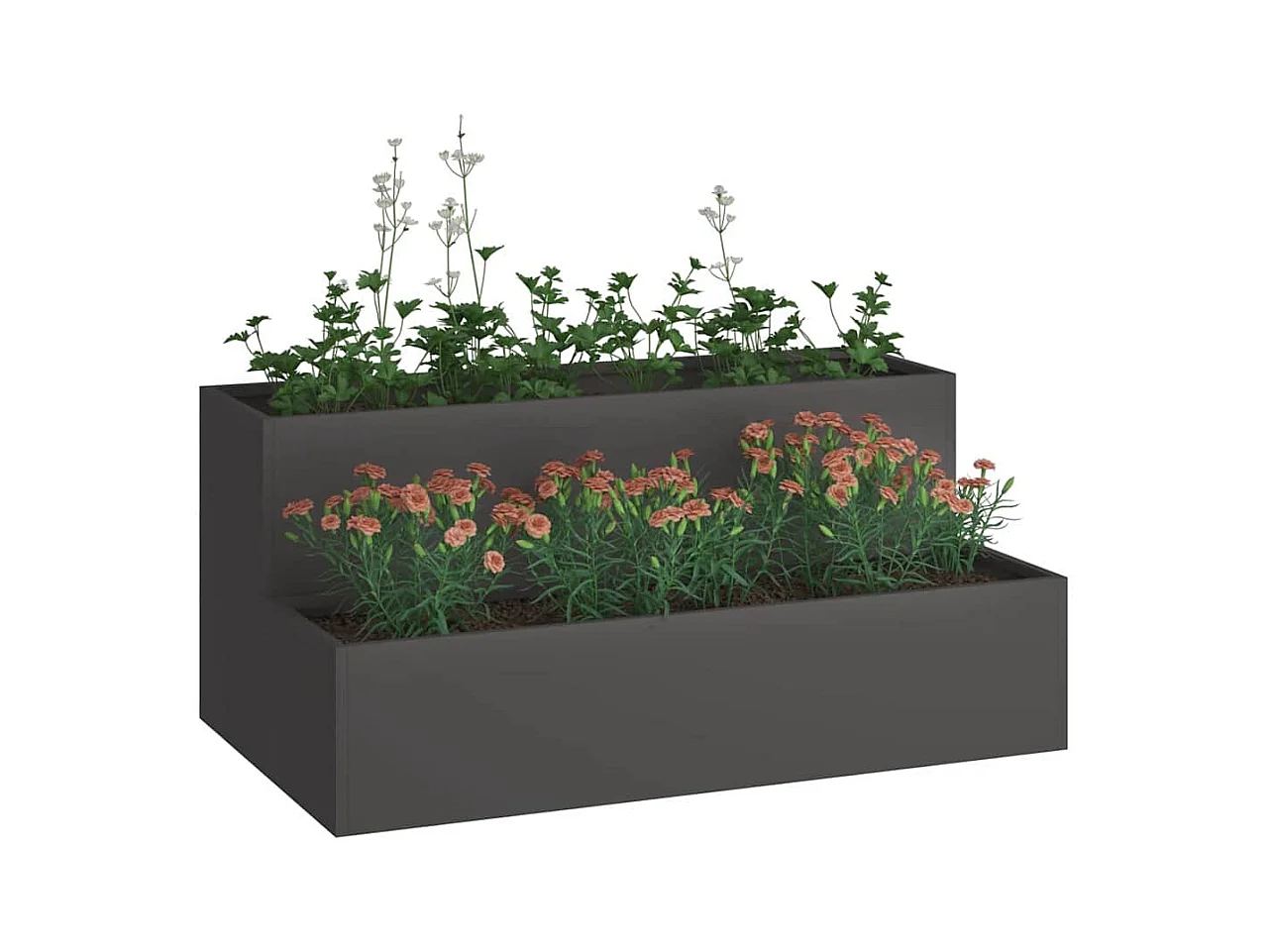 Cache-pot de jardin | Jardinière Noir 100 x 60 x 45 cm Acier