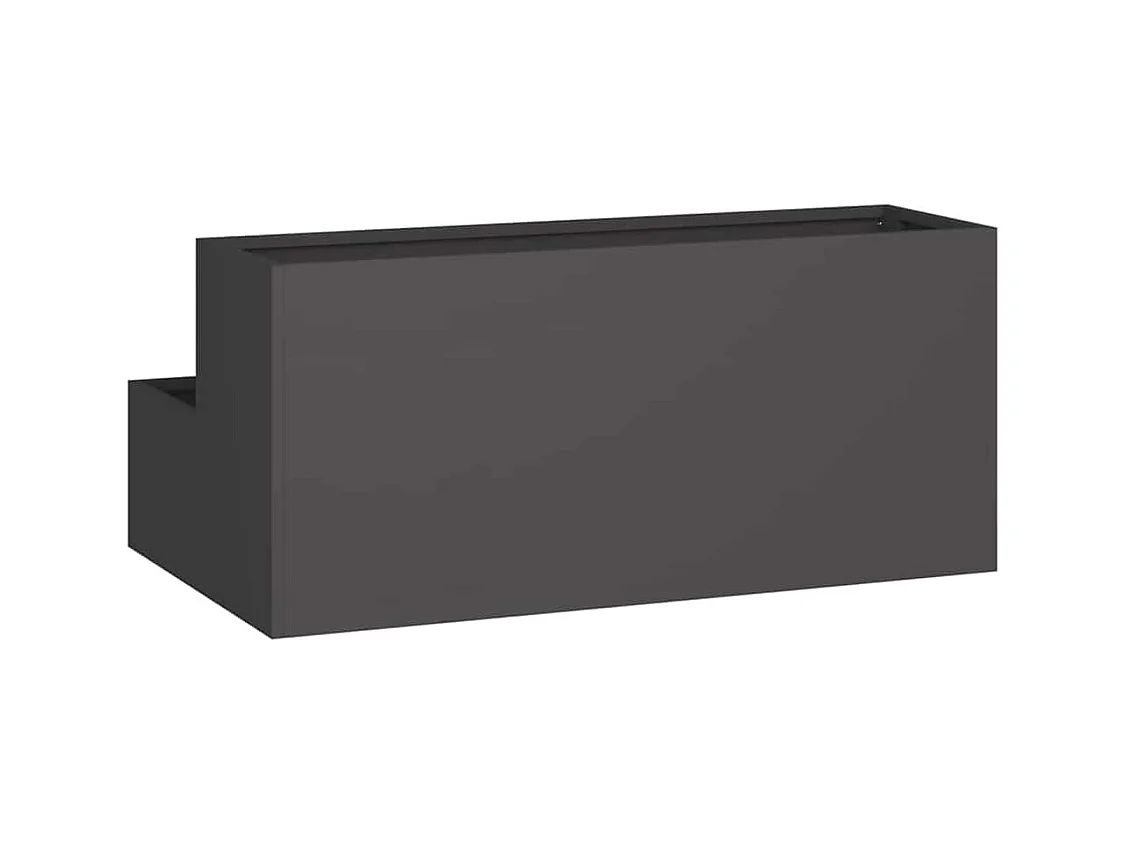 Cache-pot de jardin | Jardinière Noir 100 x 60 x 45 cm Acier