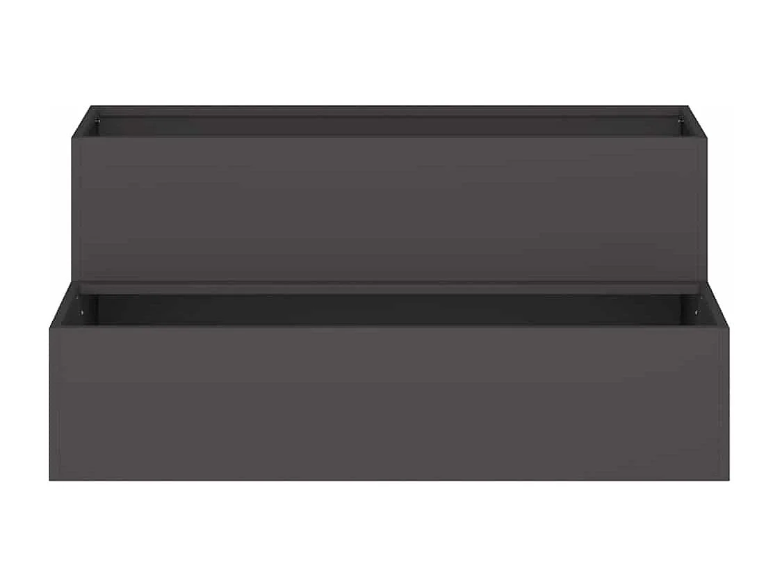 Cache-pot de jardin | Jardinière Noir 100 x 60 x 45 cm Acier