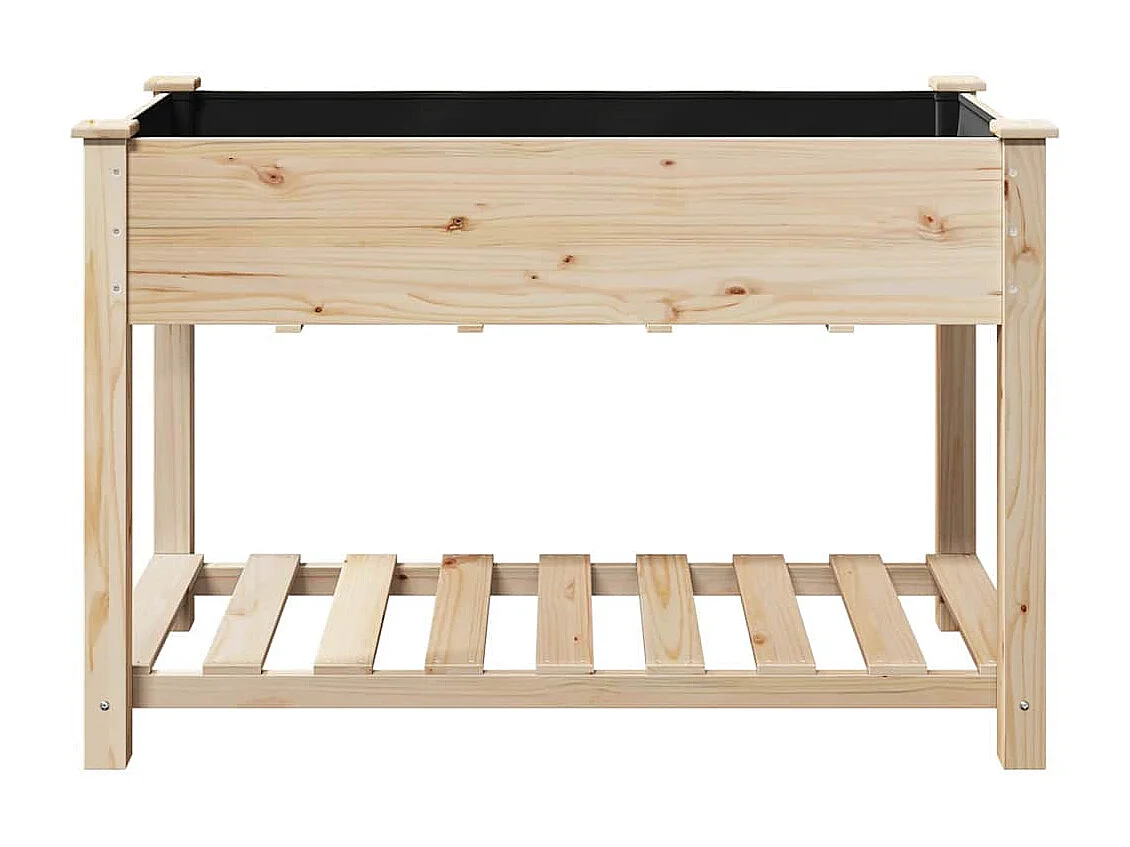 Maceta para Jardín | Jardinera | Macetero con estante Beige 115 x 59 x 76.5 cm