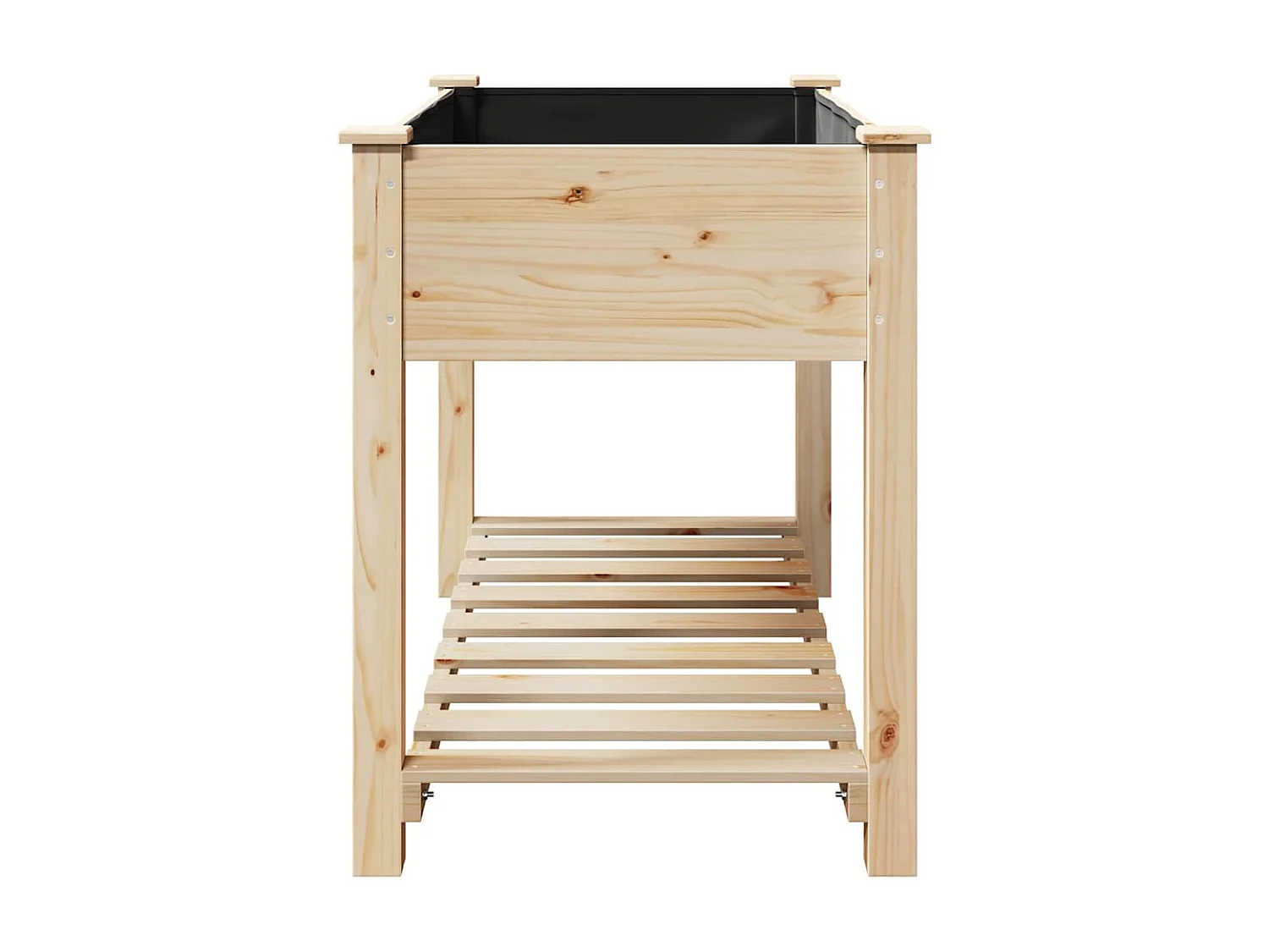 Maceta para Jardín | Jardinera | Macetero con estante Beige 115 x 59 x 76.5 cm