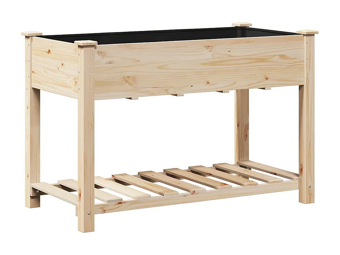 Maceta para Jardín | Jardinera | Macetero con estante Beige 115 x 59 x 76.5 cm