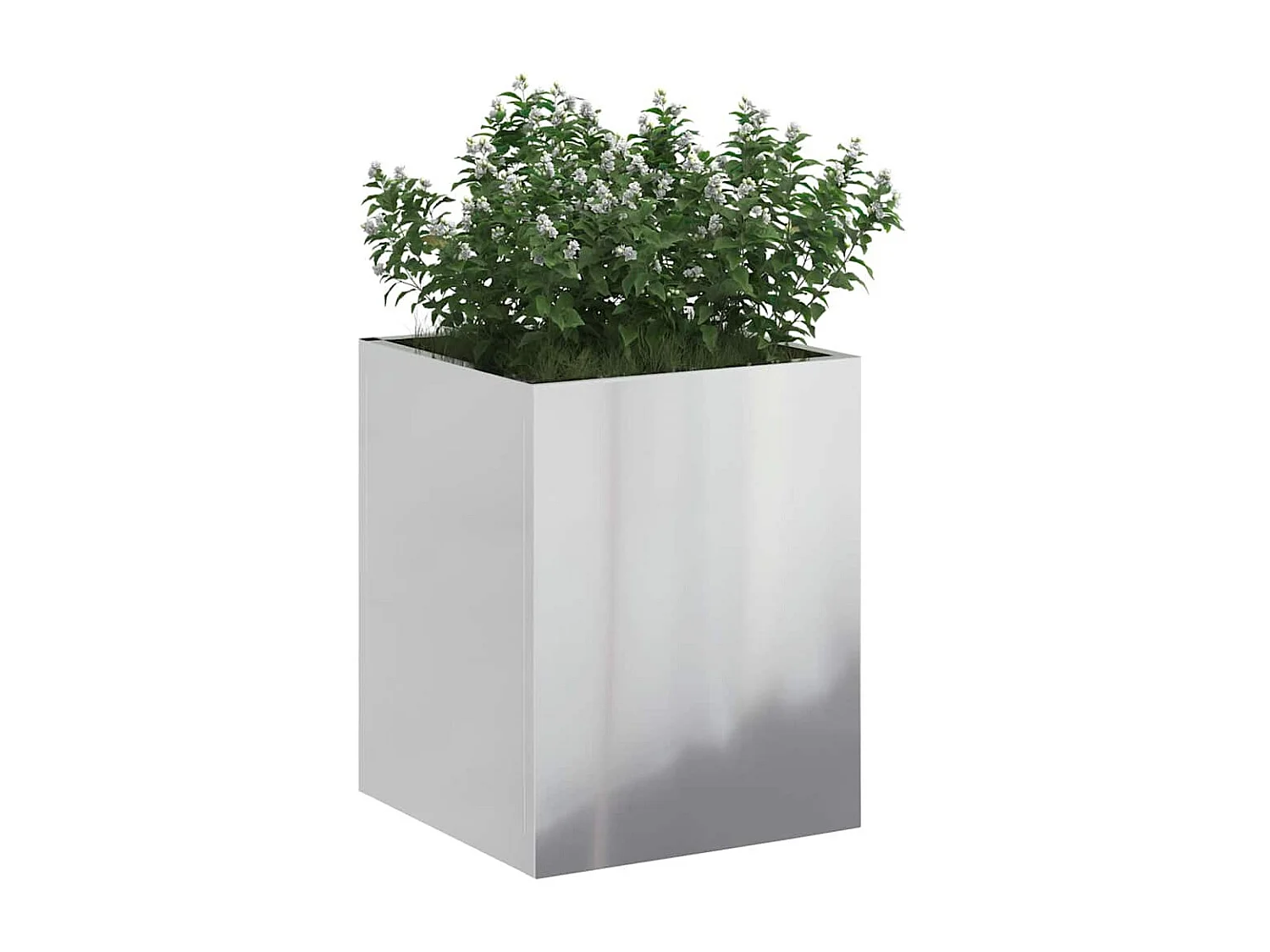 Maceta para Jardín | Jardinera | Macetero Plateado Acero galvanizado