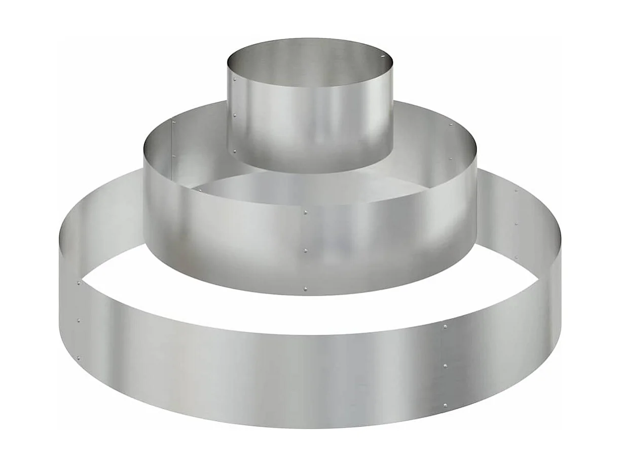 Cache-pot de jardin | Jardinière Argent 120 x 120 x 20 cm Acier galvanisé