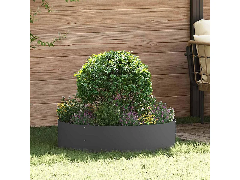 Cache-pot de jardin | Jardinière Noir 80 x 80 x 20 cm Acier