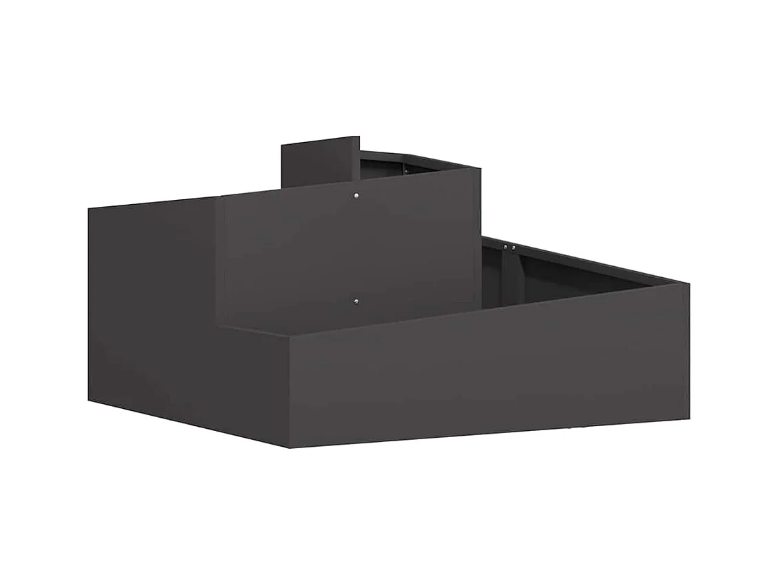 Maceta para Jardín | Jardinera | Macetero Negro 80 x 80 x 50 cm Acero laminado en frío