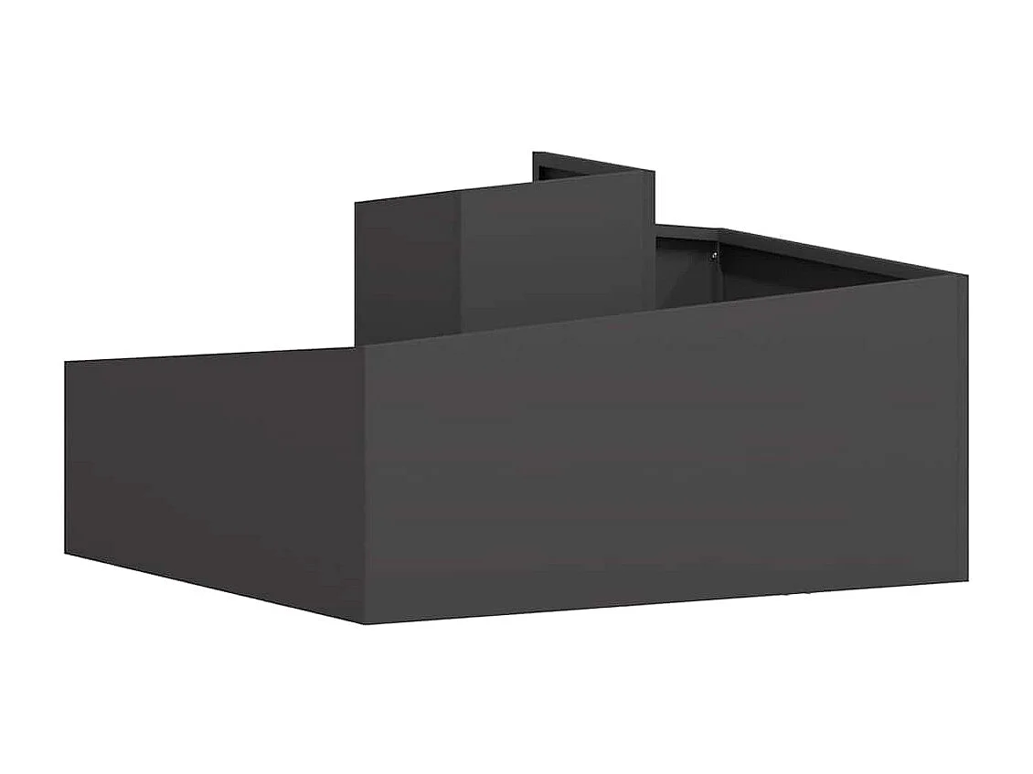 Maceta para Jardín | Jardinera | Macetero Negro 80 x 80 x 50 cm Acero laminado en frío