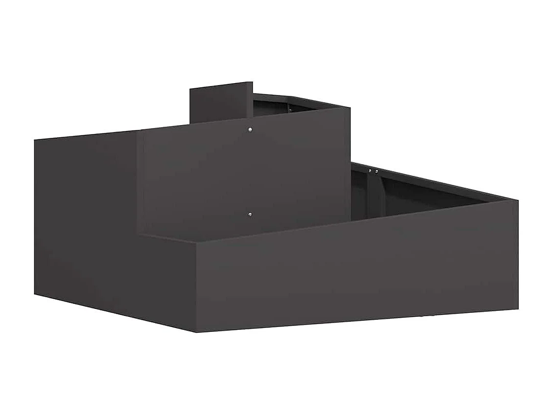 Maceta para Jardín | Jardinera | Macetero Negro 80 x 80 x 50 cm Acero laminado en frío