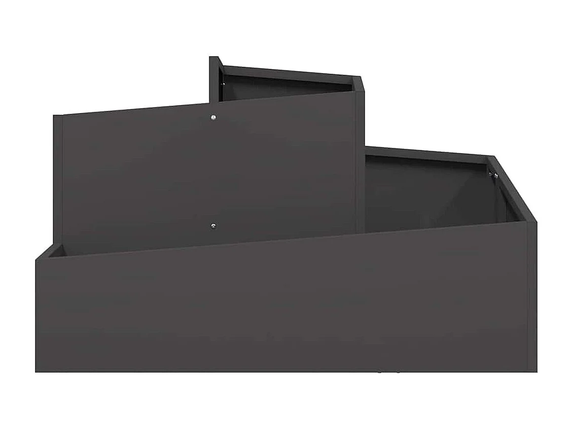 Maceta para Jardín | Jardinera | Macetero Negro 80 x 80 x 50 cm Acero laminado en frío