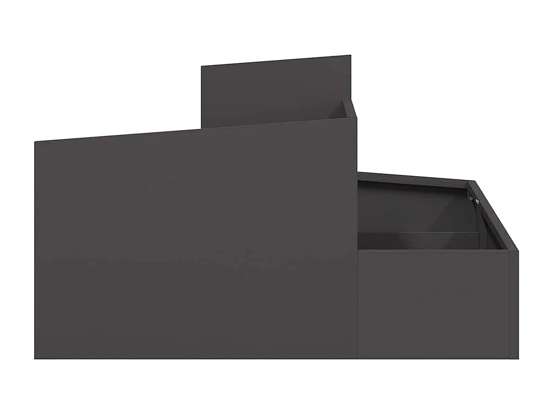 Maceta para Jardín | Jardinera | Macetero Negro 80 x 80 x 50 cm Acero laminado en frío