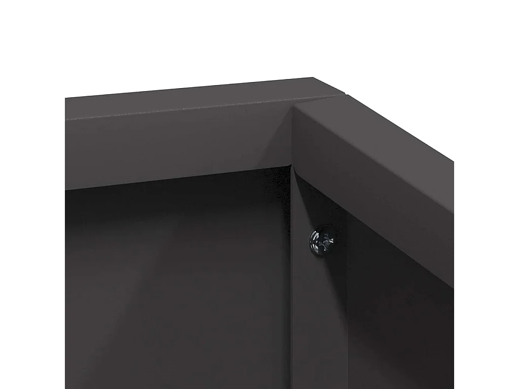 Maceta para Jardín | Jardinera | Macetero Negro 80 x 80 x 50 cm Acero laminado en frío