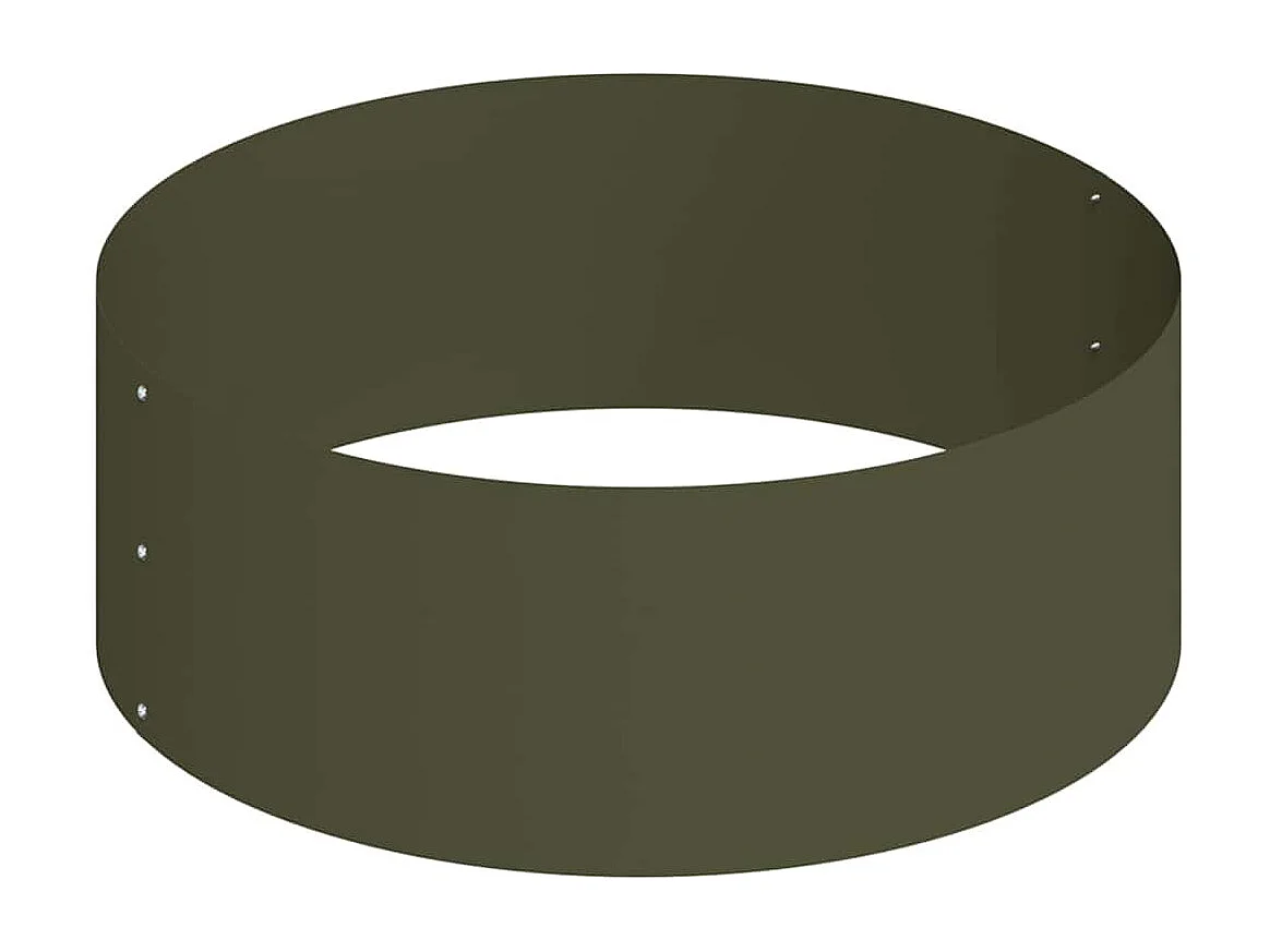 Cache-pot de jardin | Jardinière Vert olive 90 x 90 x 20 cm Acier