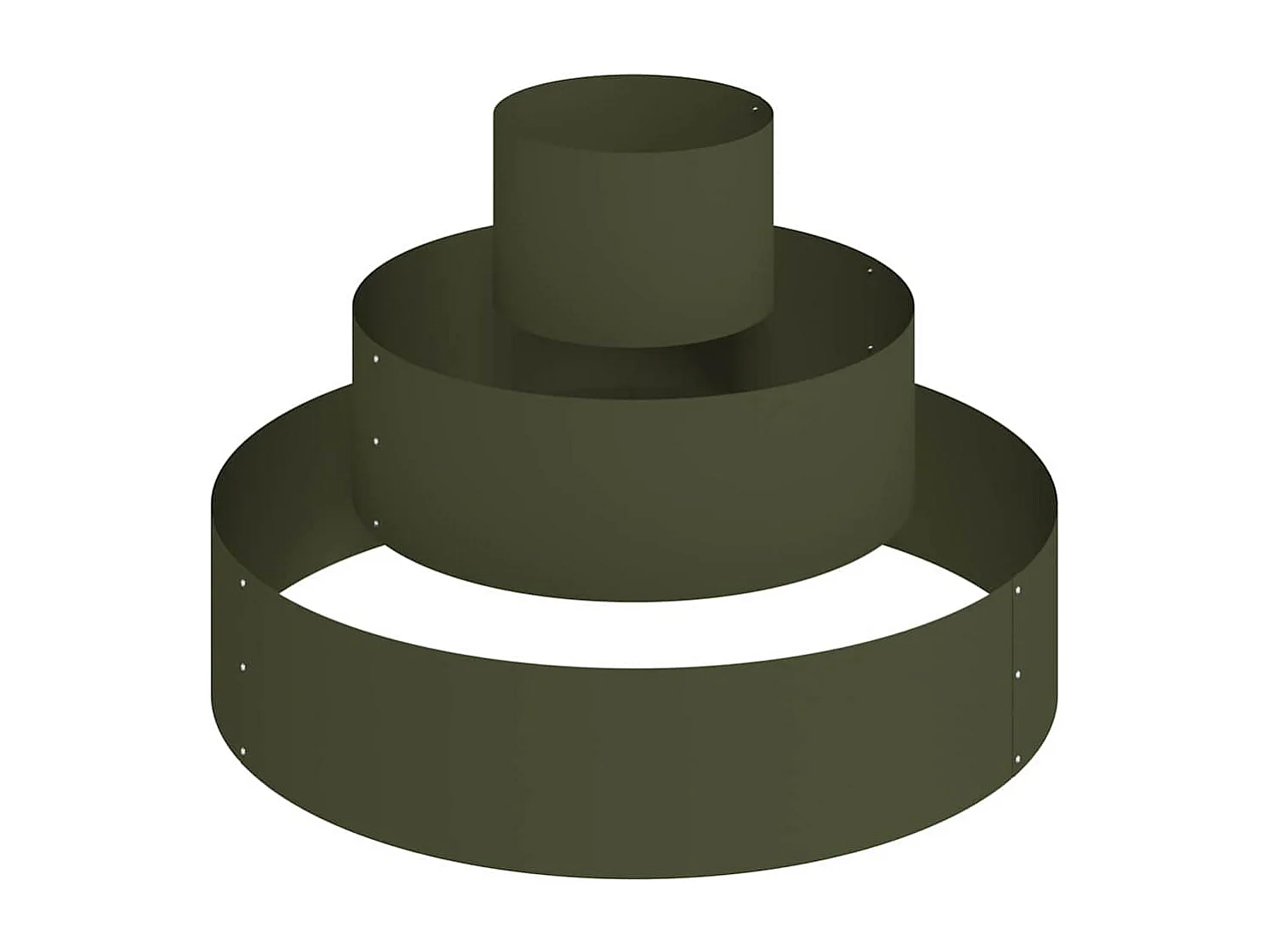 Cache-pot de jardin | Jardinière Vert olive 90 x 90 x 20 cm Acier