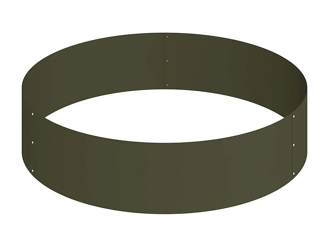 Cache-pot de jardin | Jardinière Vert olive 90 x 90 x 20 cm Acier