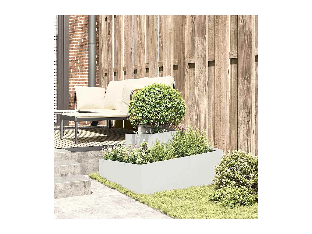 Maceta para Jardín | Jardinera | Macetero Blanco 80 x 80 x 50 cm