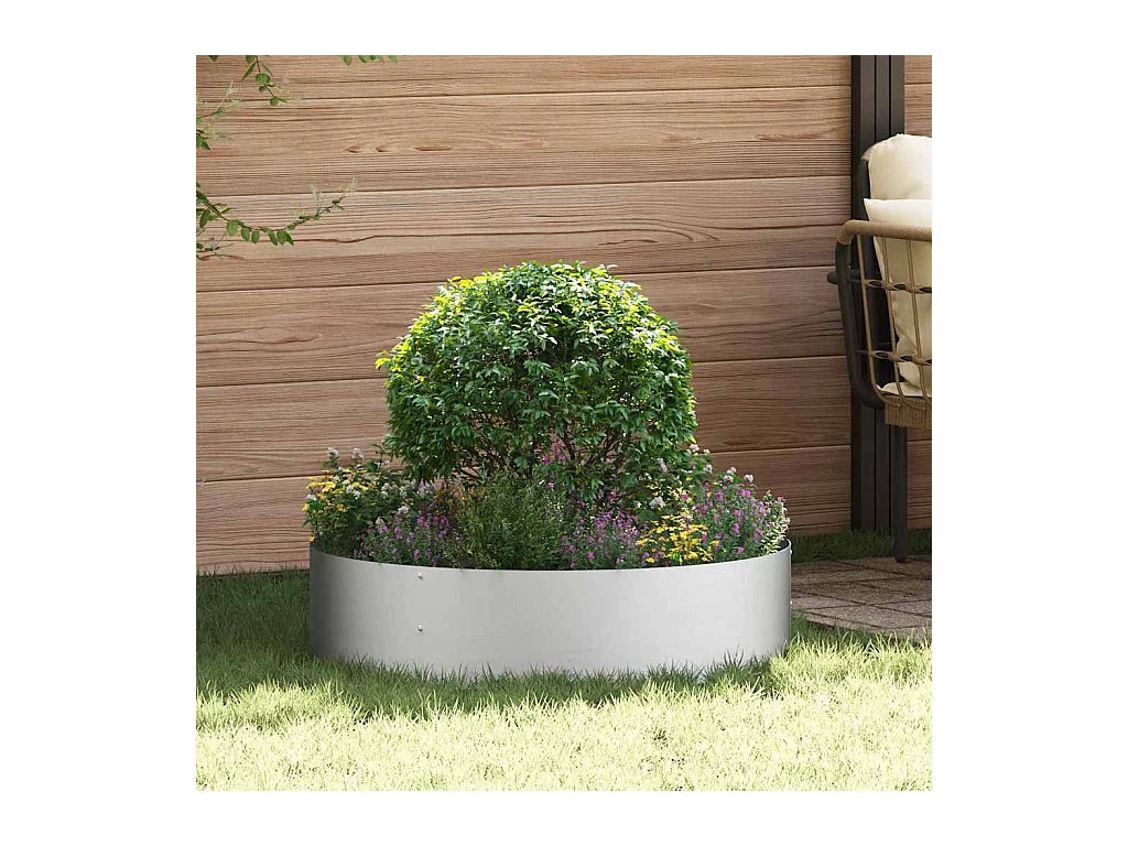 Cache-pot de jardin | Jardinière Argent 80 x 80 x 20 cm Acier galvanisé