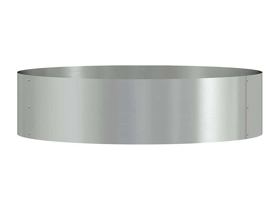 Maceta para Jardín | Jardinera | Macetero Plateado 80 x 80 x 20 cm Acero galvanizado