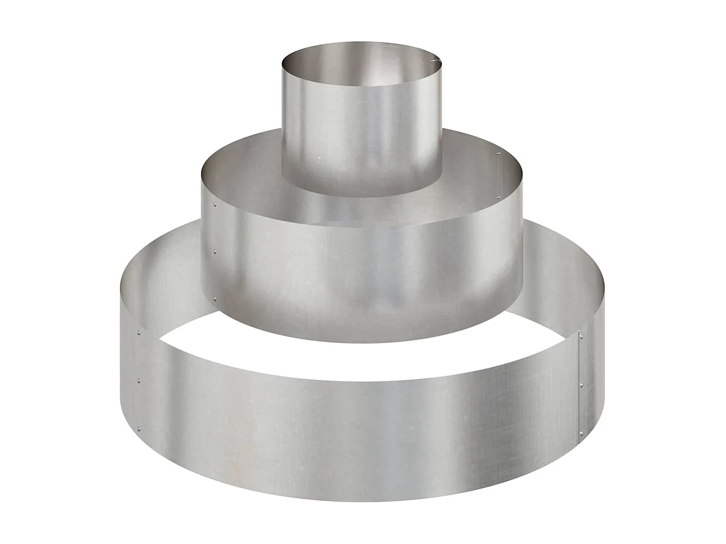 Cache-pot de jardin | Jardinière Argent 90 x 90 x 20 cm Acier inoxydable