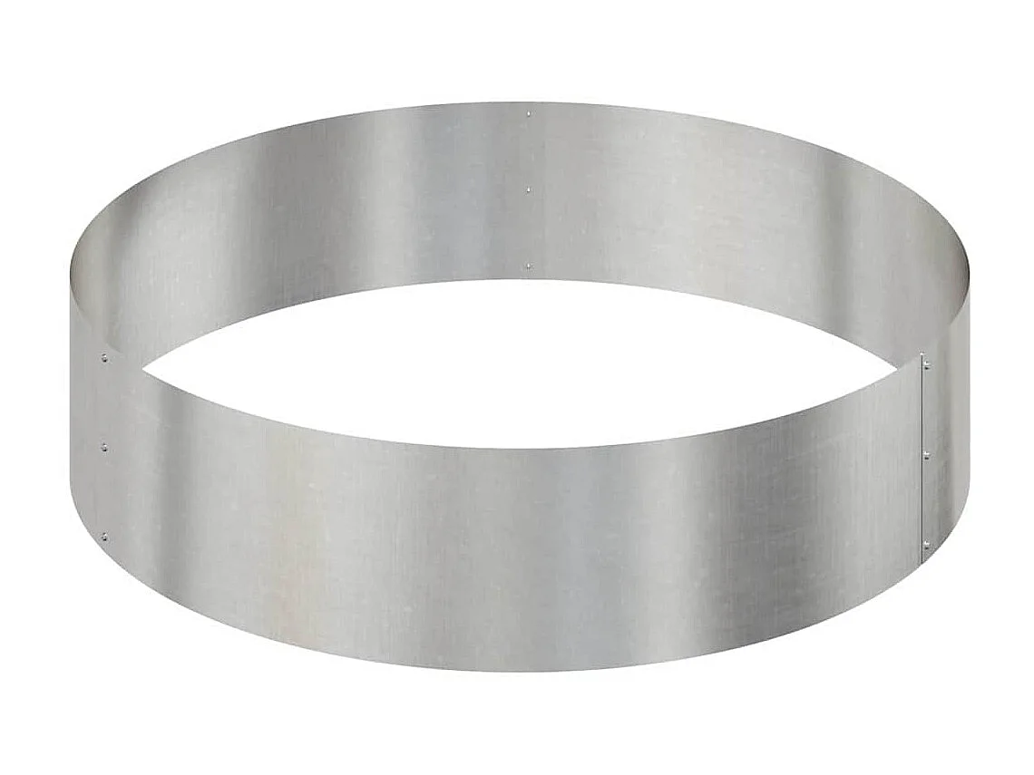 Cache-pot de jardin | Jardinière Argent 90 x 90 x 20 cm Acier inoxydable