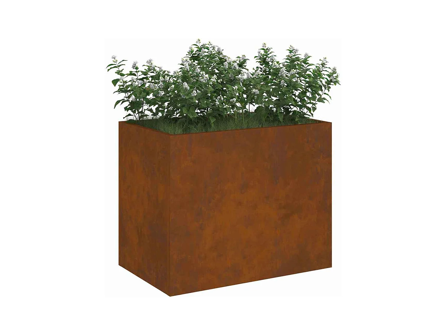 Maceta para Jardín | Jardinera | Macetero Marrón 50 x 32 x 40 cm Acero Envejecido