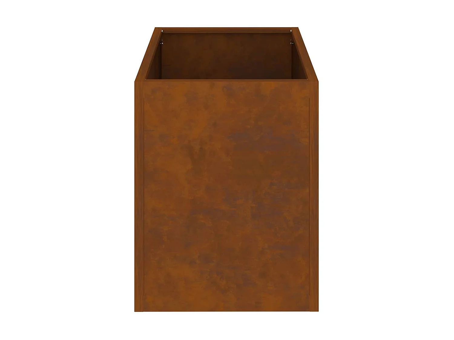 Cache-pot de jardin | Jardinière Marron 50 x 32 x 40 cm Acier vieilli